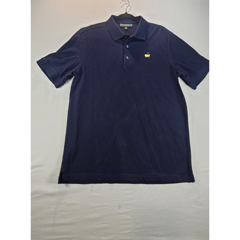 U.S. Masters Collection Golf Polo 100% Soft Pima Cotton (Size LARGE) Navy Blue